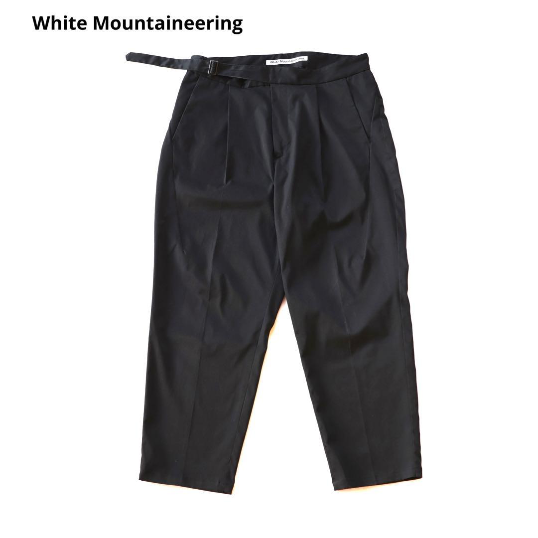 White Mountaineering ホワイト テーパード 1タックパンツ
