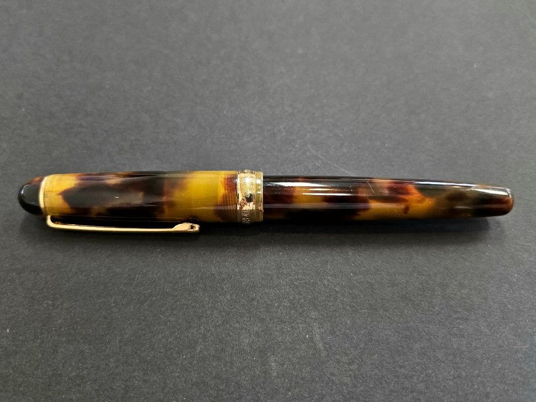 プラチナ万年筆 #3776 ベッコウ K18 中字