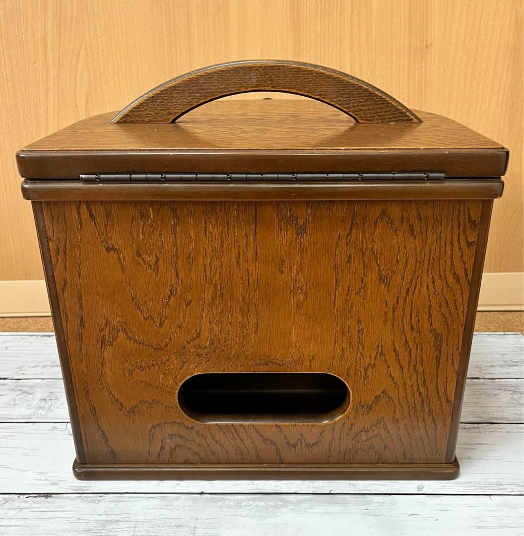 メイクボックス　鏡つき　木製