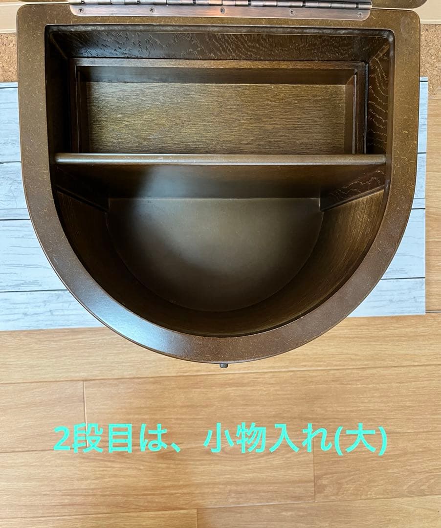 メイクボックス　鏡つき　木製