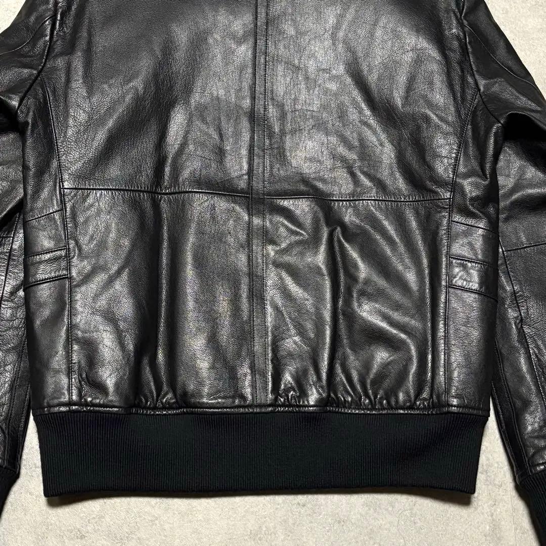 E.Z. BY ZEGNA ゼニア　レザージャケット ライダース　ブルゾン　L