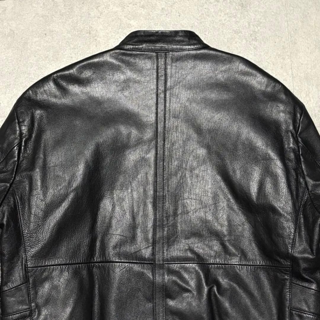 E.Z. BY ZEGNA ゼニア　レザージャケット ライダース　ブルゾン　L