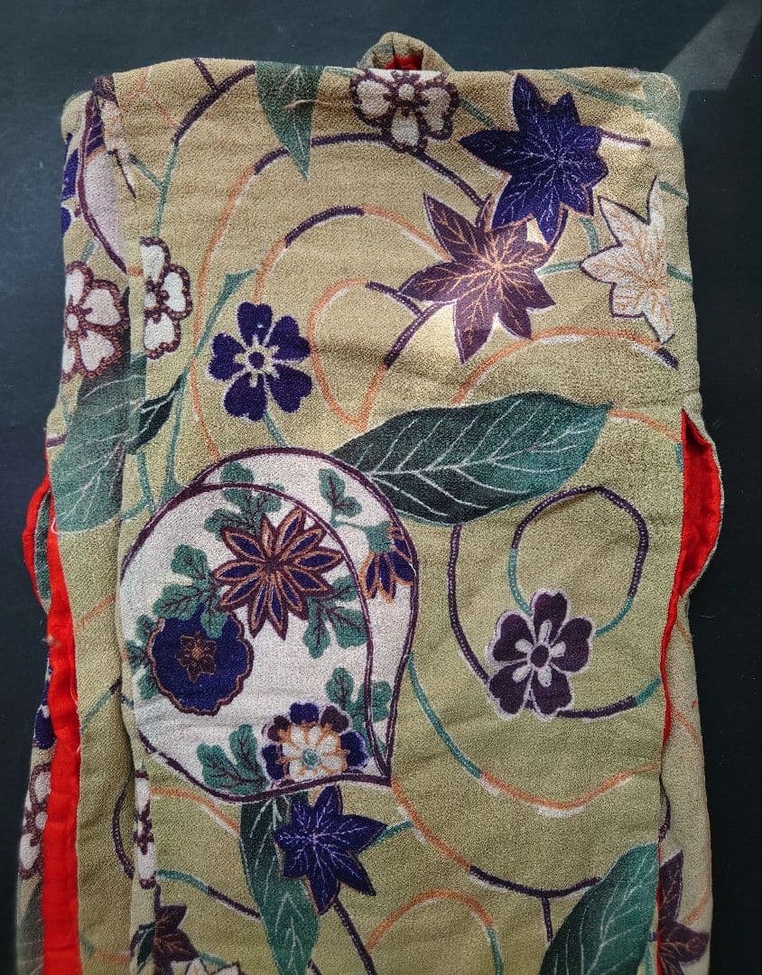 縮緬　大正時代　子ども着物　正絹　アンティーク