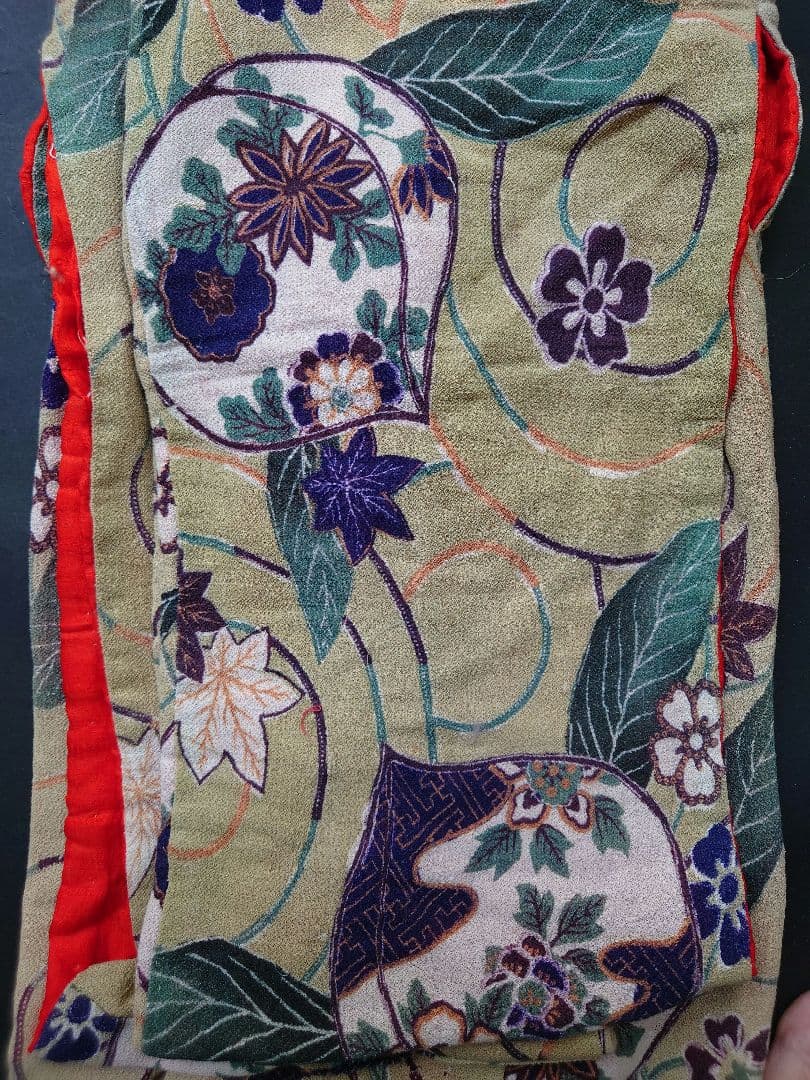 縮緬　大正時代　子ども着物　正絹　アンティーク