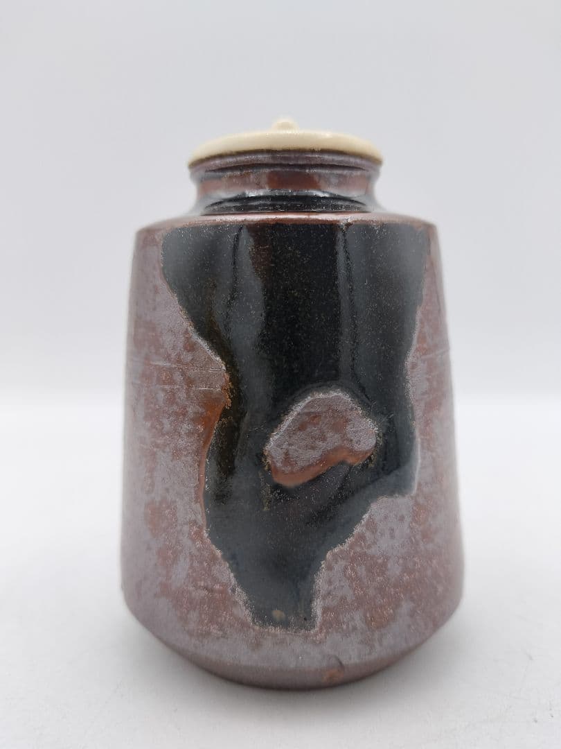 【のりこ 】c534 【新品・未使用】茶入 中興名物　瀬戸金華山 広沢写