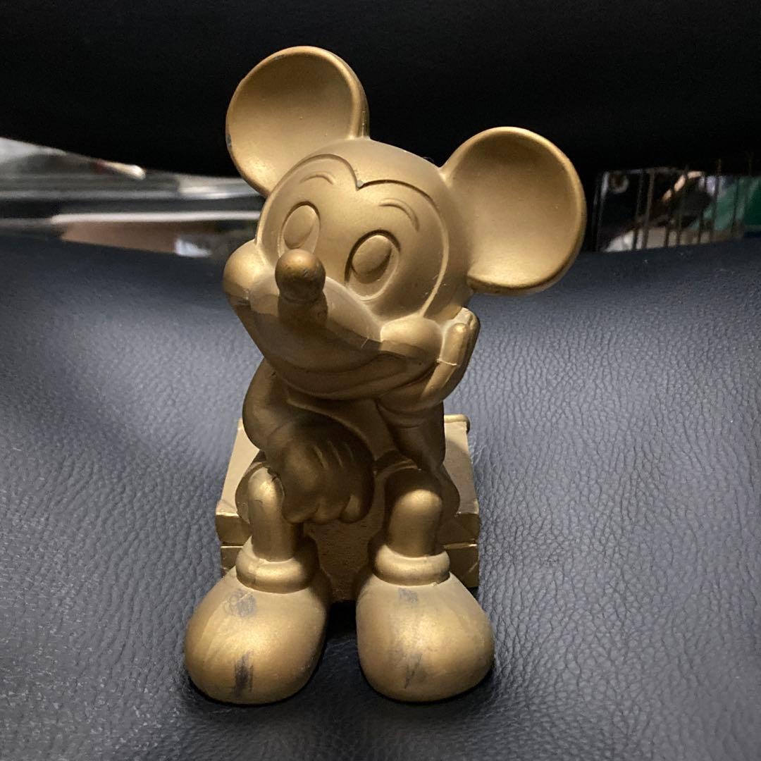 レア　真鍮製ゴールド ミッキーマウス フィギュア