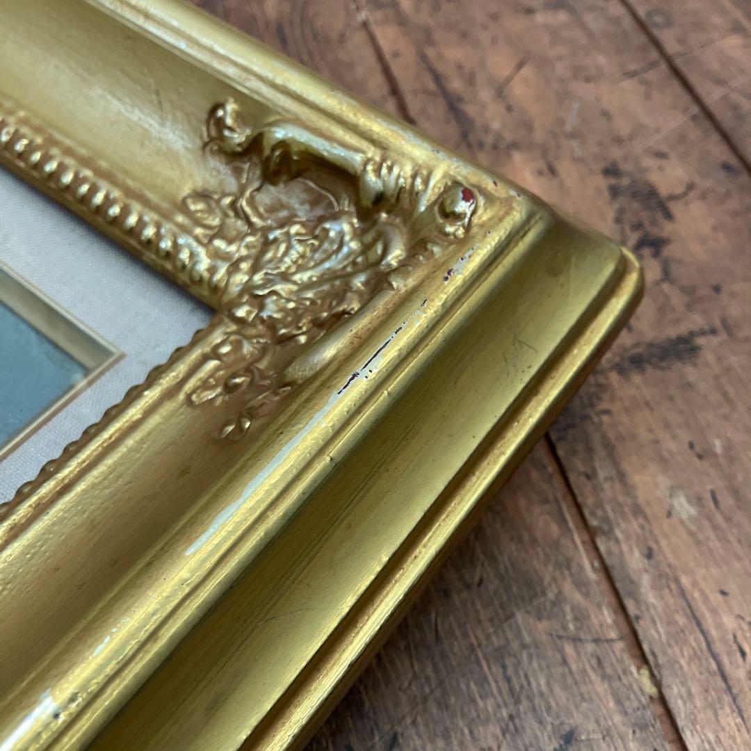 アンティーク 油絵 油彩画 風景画 街並み 町並み 絵画 額縁 額 額装