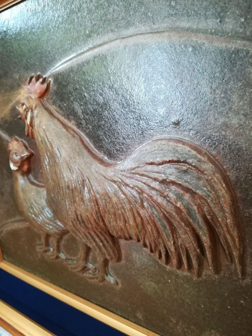 ✨鋳鉄製の鶏親子アートフレーム