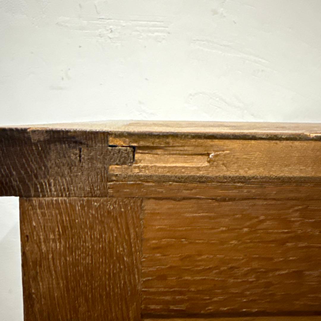 年末年始saleヴィンテージ　木製サイドテーブル　引き出し／扉収納付き　1