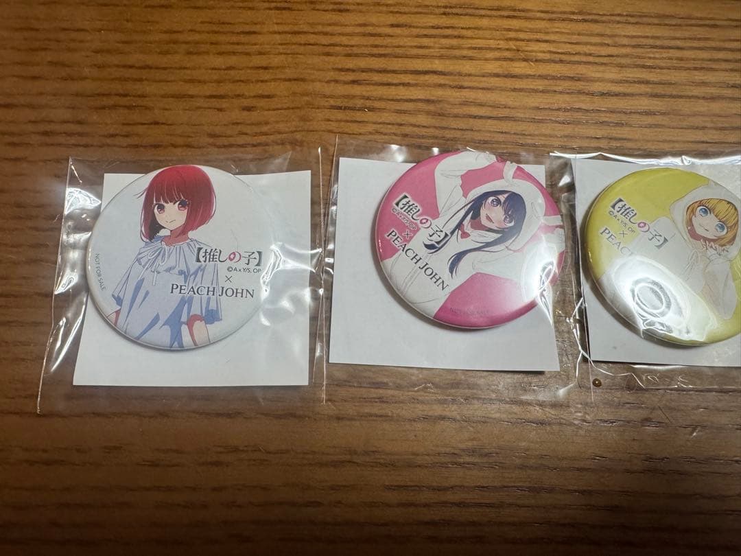 推しの子　PEACH JOHN 缶バッジ 4個セット　コンプ