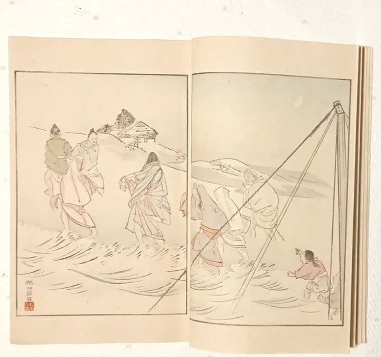 版画本日本歴史画報第ニ號（多色刷り木版画本)編輯者松本楓湖大倉書店明治25年出版