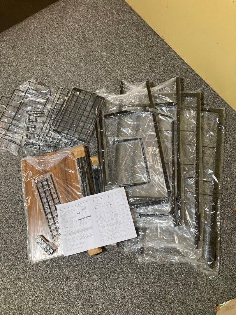 エカンズ 棚付きランドリーラック LSH-500B バスケットタイプ ブラック