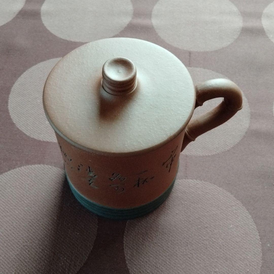 中国骨董　茶道具中国宜興紫砂名品超人気大師女流作家周玉珍02年製精刻梅図漢詩在銘