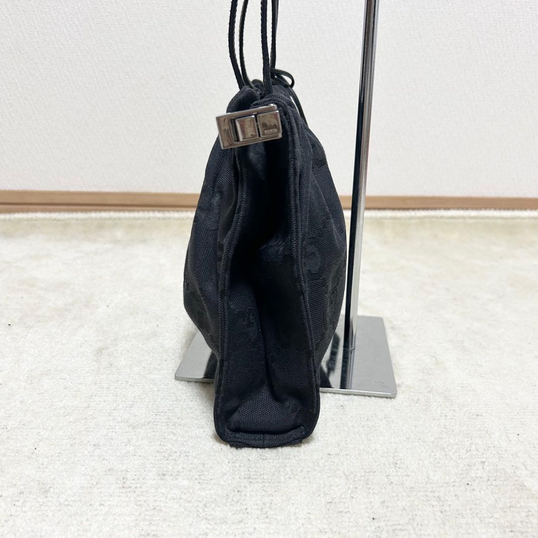 希少　グッチ　GUCCI ハンドバッグ　アクセサリーポーチ　ジャンボGG 黒