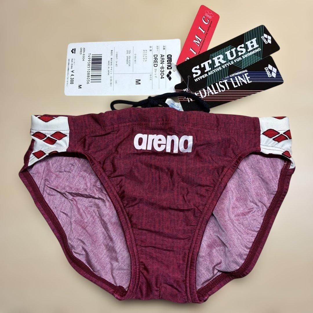 ジ*1様 新品 arena 競泳水着 RIMIC STRUSHサイズM レッド