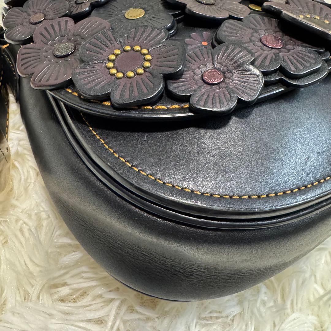 【激レア】COACH ショルダーバッグ　花柄　38195 レザー　斜めがけ