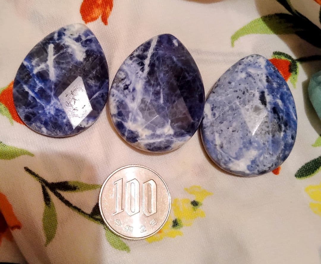 天然石 10個　アクアマリン タイガーアイ ソーザライト マラカイト サンゴ