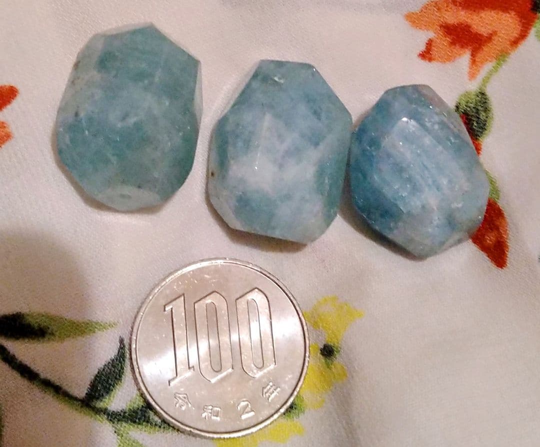 天然石 10個　アクアマリン タイガーアイ ソーザライト マラカイト サンゴ