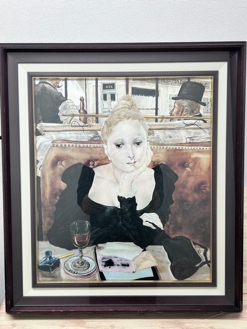 藤田嗣治 レオナール・フジタ カフェ 複製画