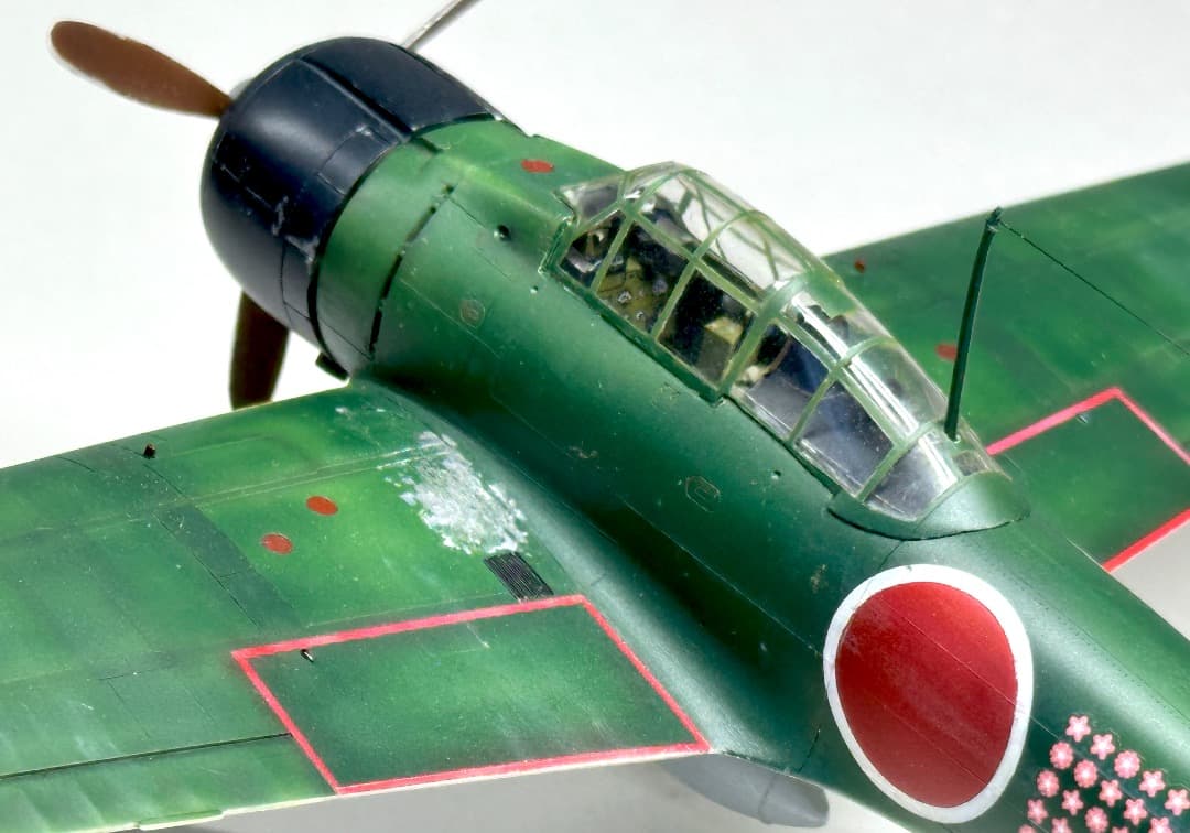 【完成品】タミヤ 1/48 零戦21型 岩本飛曹長搭乗機