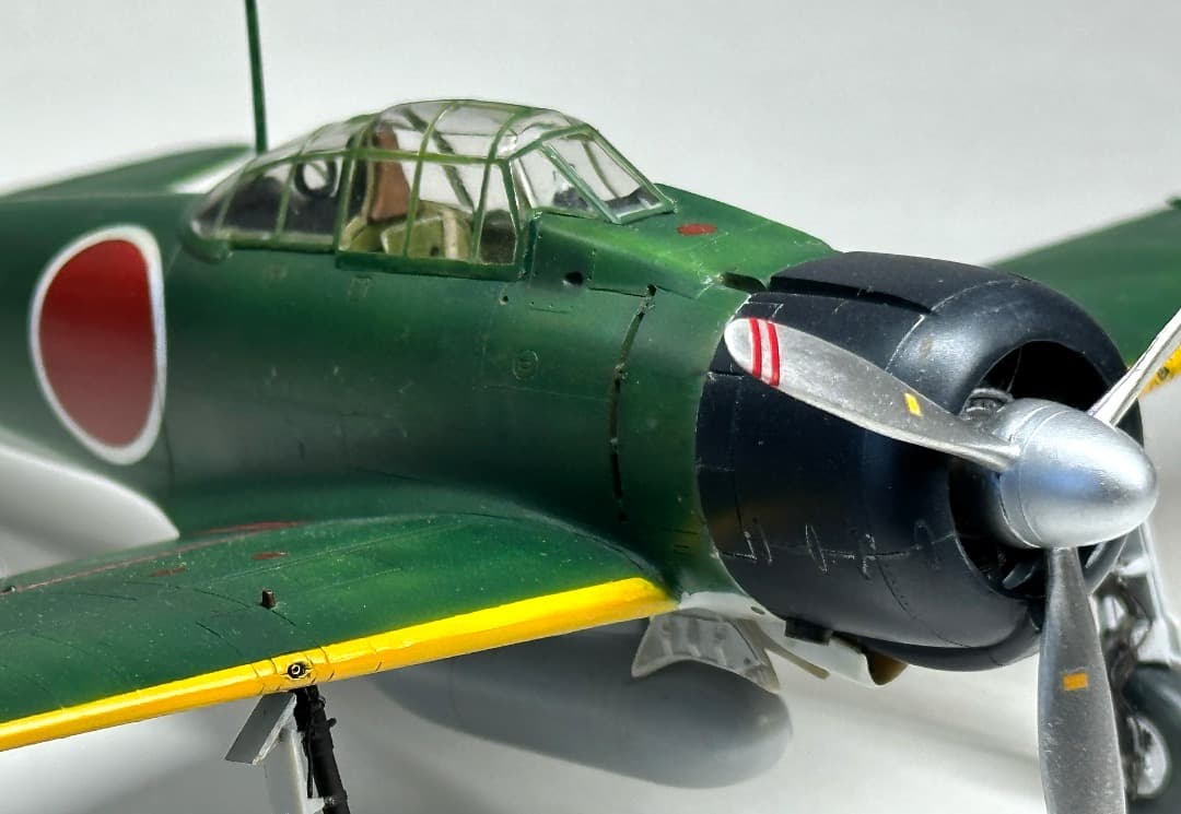 【完成品】タミヤ 1/48 零戦21型 岩本飛曹長搭乗機