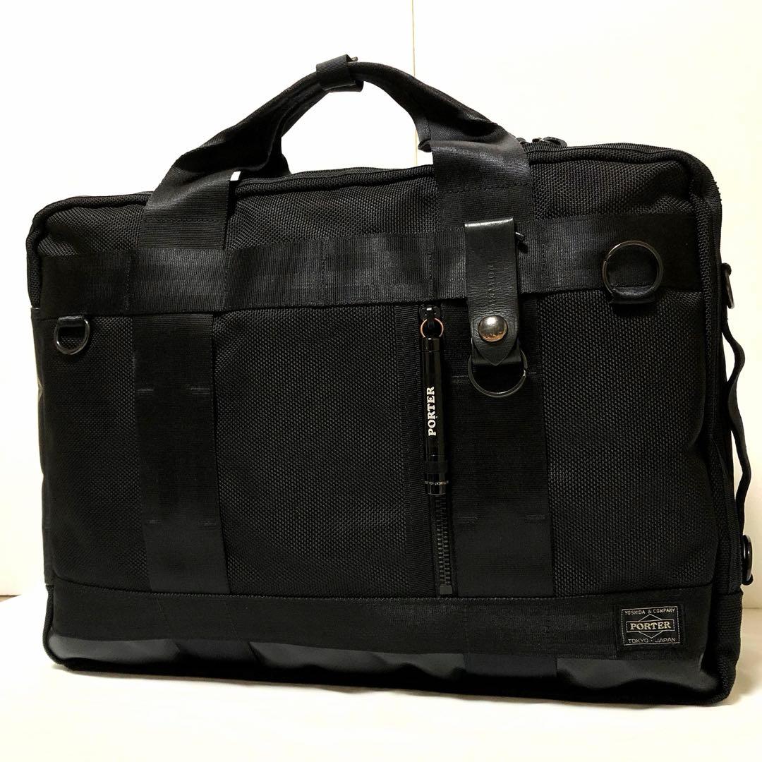 超美品✨ポーターヒート ビジネスバッグ 3way 2層 A4可 黒 吉田カバン
