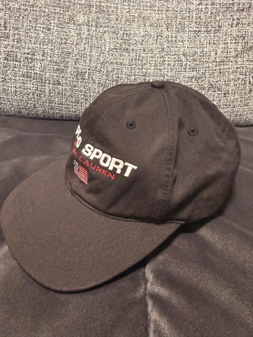 ヴィンテージ Polo Sport Ralph Lauren ブラック キャップ