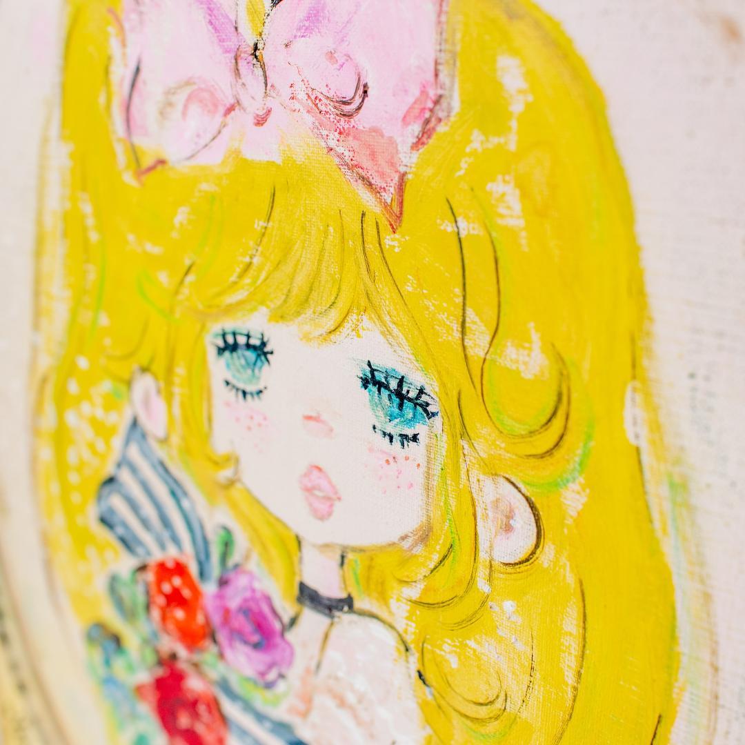 水森亜土 油彩(原画) Rose room F10号