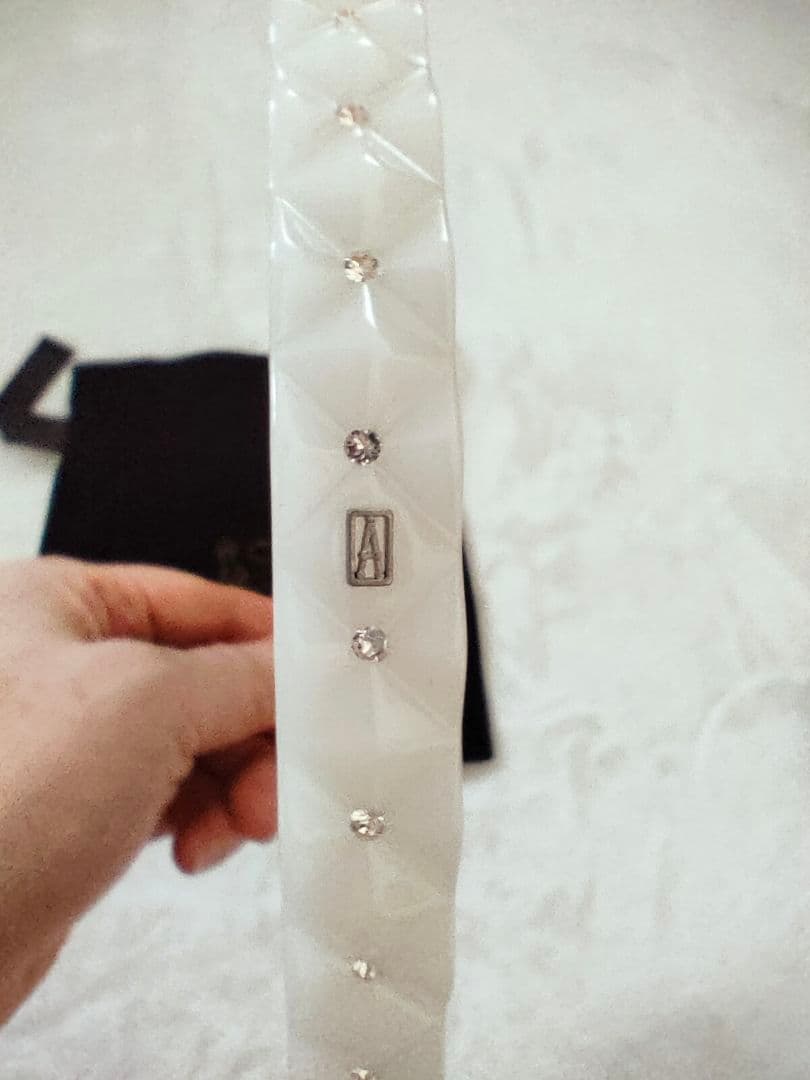 アレクサンドルドゥパリ カチューシャ ホワイト スワロフスキー ヘアアクセサリー