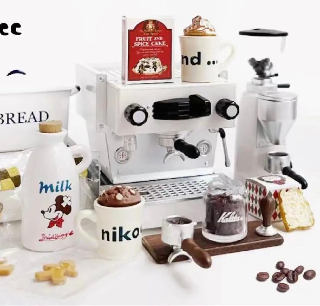 ミニチュア　コーヒーマシン　エスプレッソマシン　ホワイト　ドールハウス