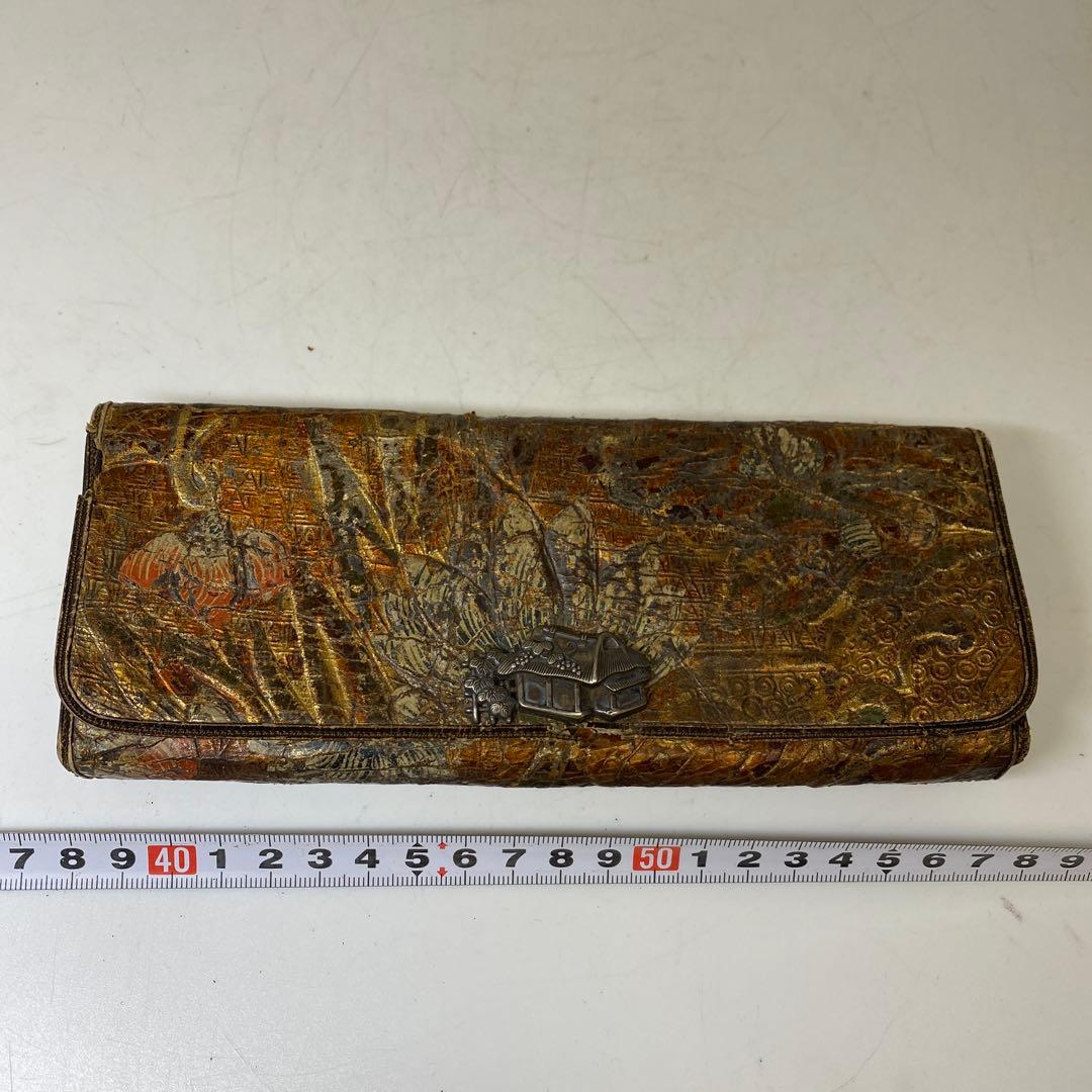 江戸時代　金唐草　銀細工金具　財布　タサオ　東さ8-0104☆2F