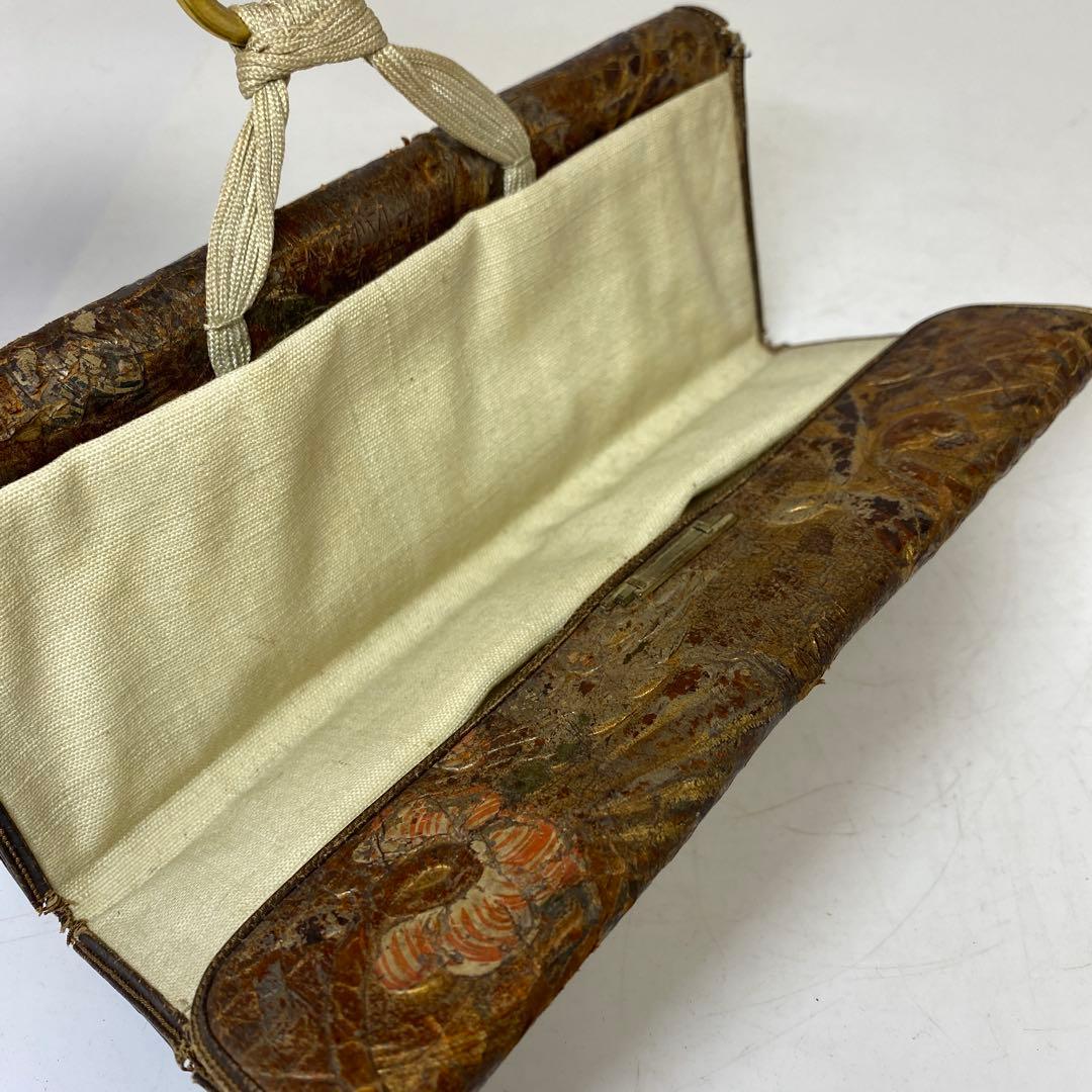 江戸時代　金唐草　銀細工金具　財布　タサオ　東さ8-0104☆2F