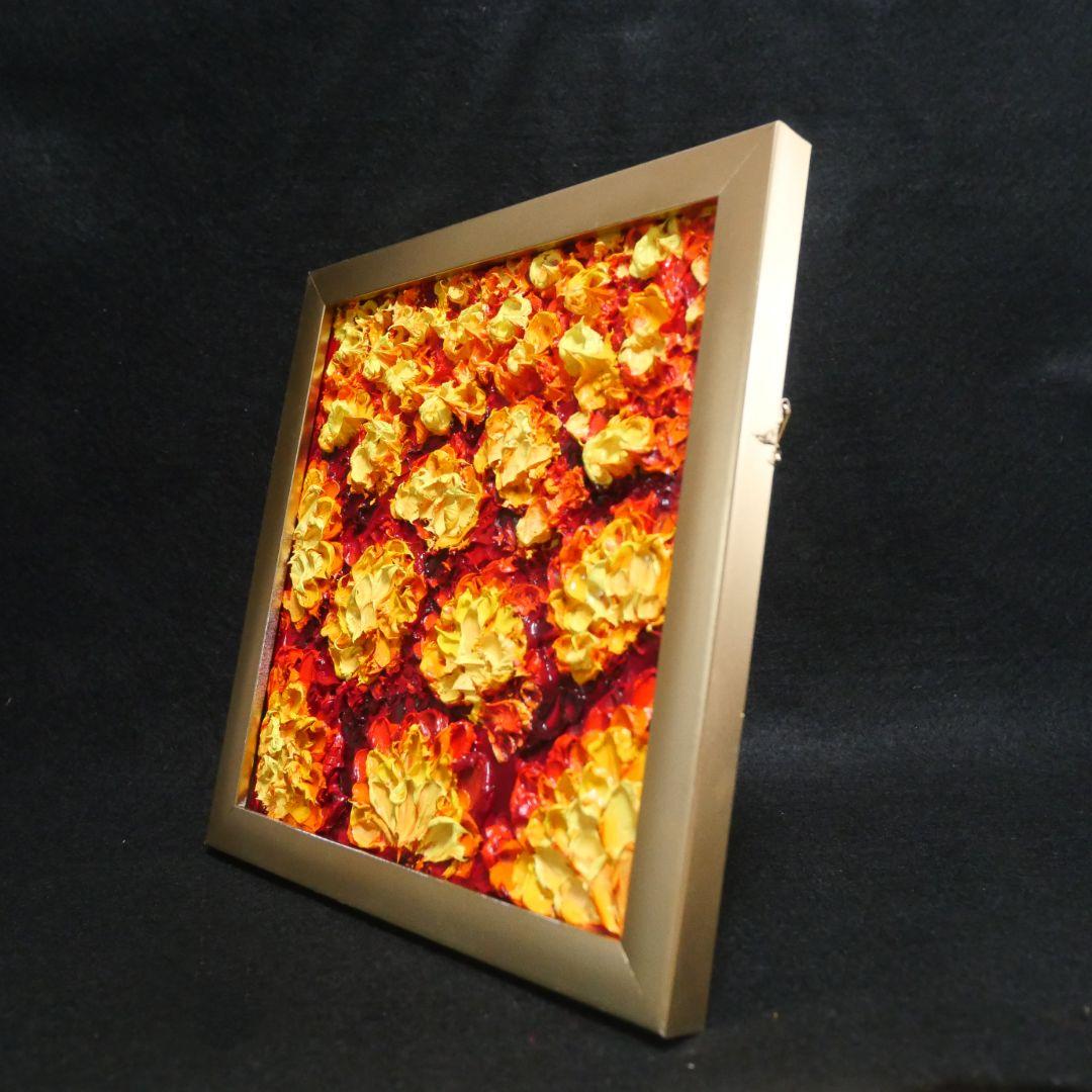 油絵 油彩 油彩画 絵画 絵 ミニ絵画 【マリーゴールド】