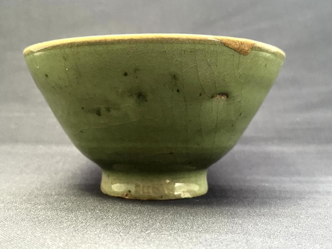 茶碗■朝鮮高麗期 高麗青磁古青磁 金継直し有 古玩 唐物 陶磁李朝 時代物■