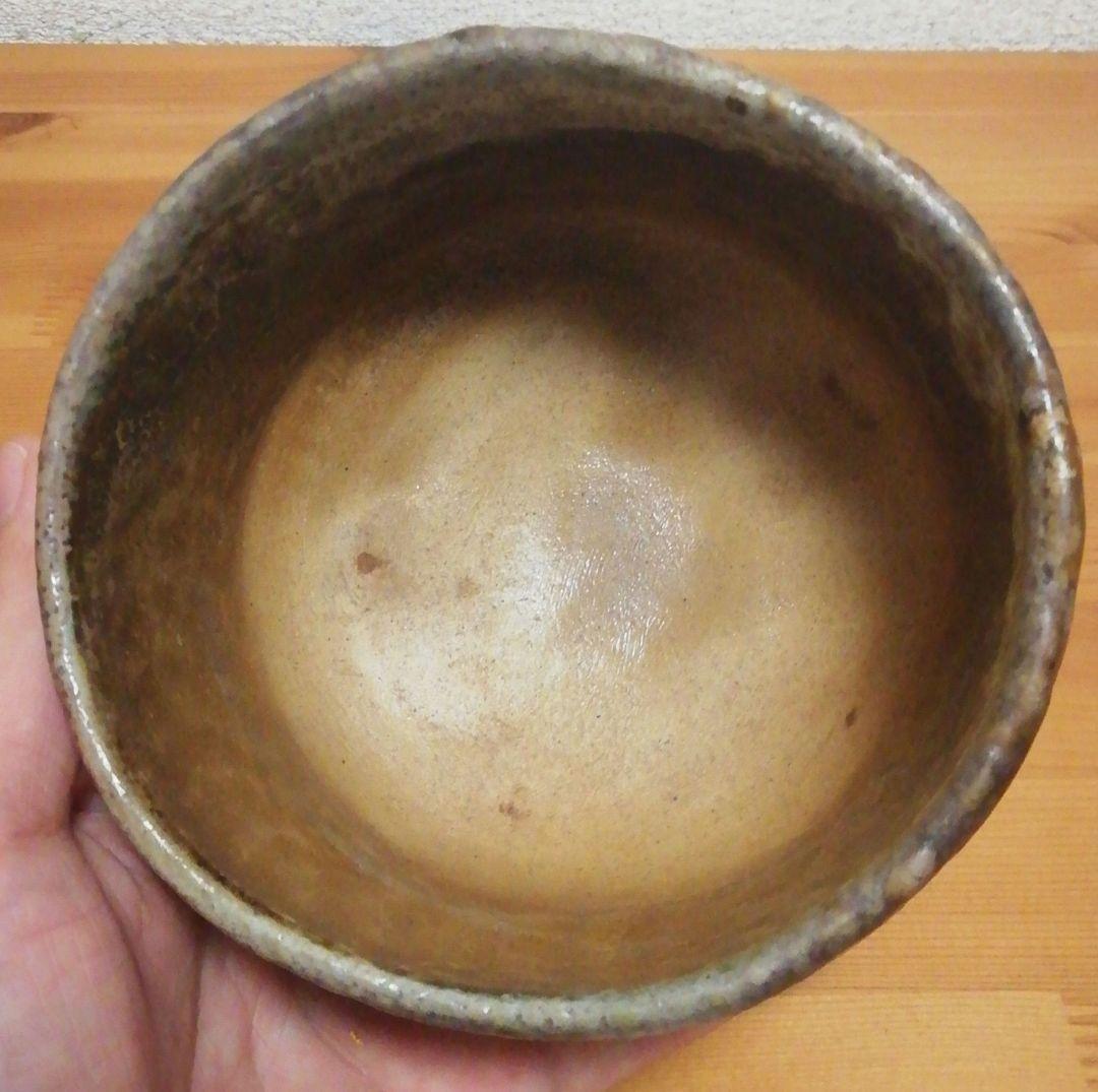 佐久知炎仙作　秘色南蛮焼　共箱　共布　略歴付　茶道具