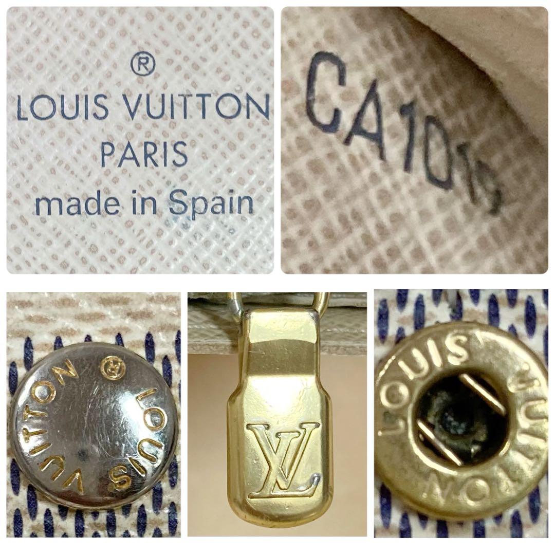 【美品】ルイヴィトン ☆ポルトフォイユサラ ダミエ アズール 長財布