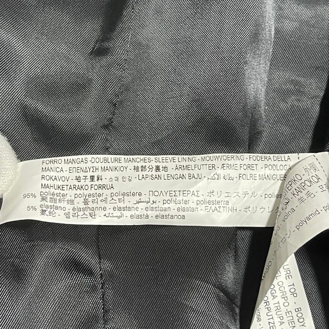 【美品】ZARA ダブルブレスト ウールコート マキシ丈 マンテコ生地 黒 L