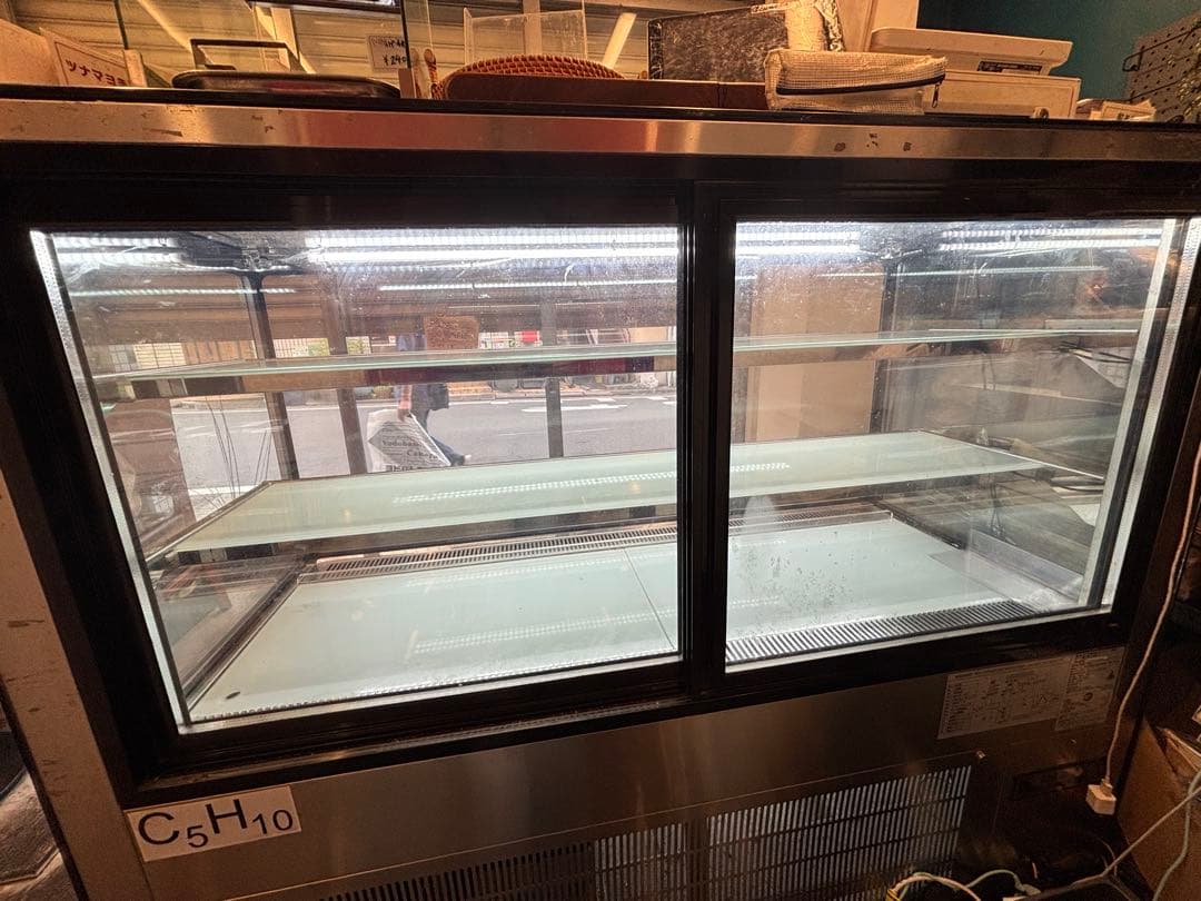 【さくら】RITS-257T 対面冷蔵ショーケース 257L キャスター付