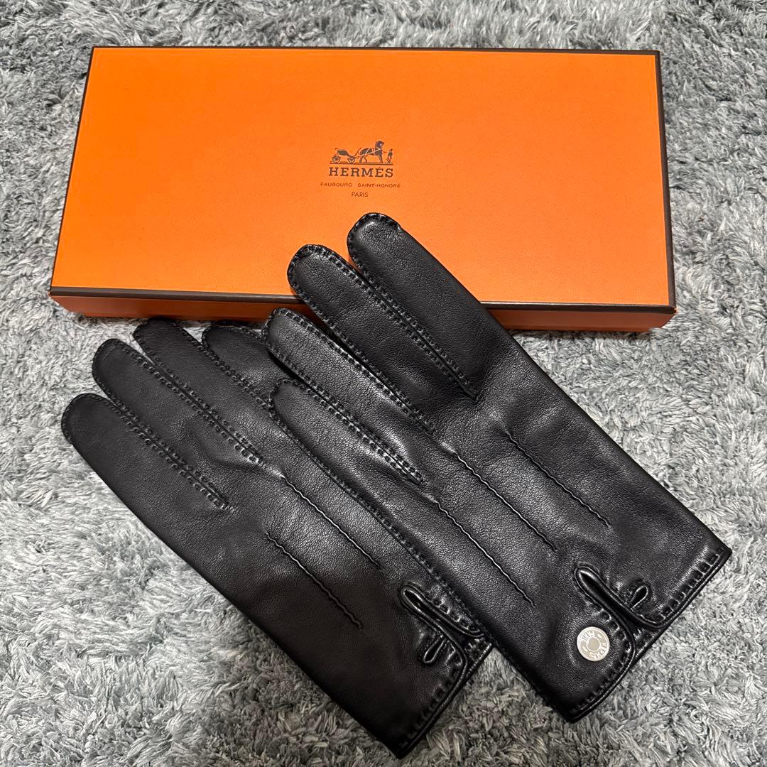 新品未使用 HERMES エルメス セリエ ラムレザー グローブ