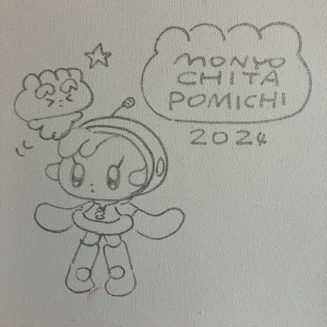 美品　モニョチタポミチ　ぎょうざちゃん食わせろ〜　原画　アクリル　キャンバス