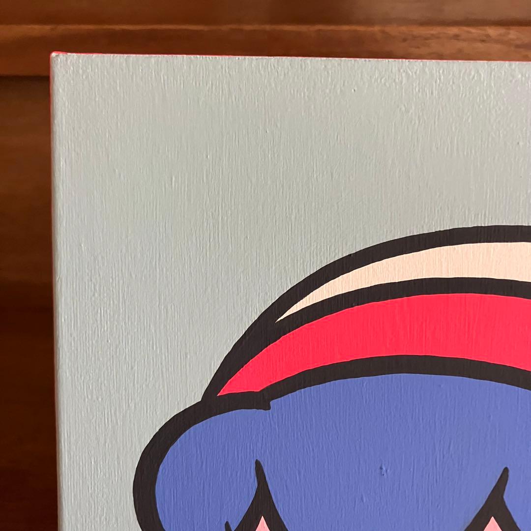 美品　モニョチタポミチ　ぎょうざちゃん食わせろ〜　原画　アクリル　キャンバス