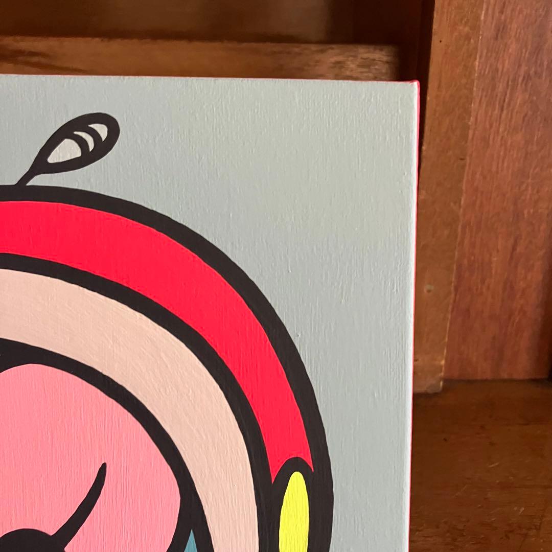 美品　モニョチタポミチ　ぎょうざちゃん食わせろ〜　原画　アクリル　キャンバス