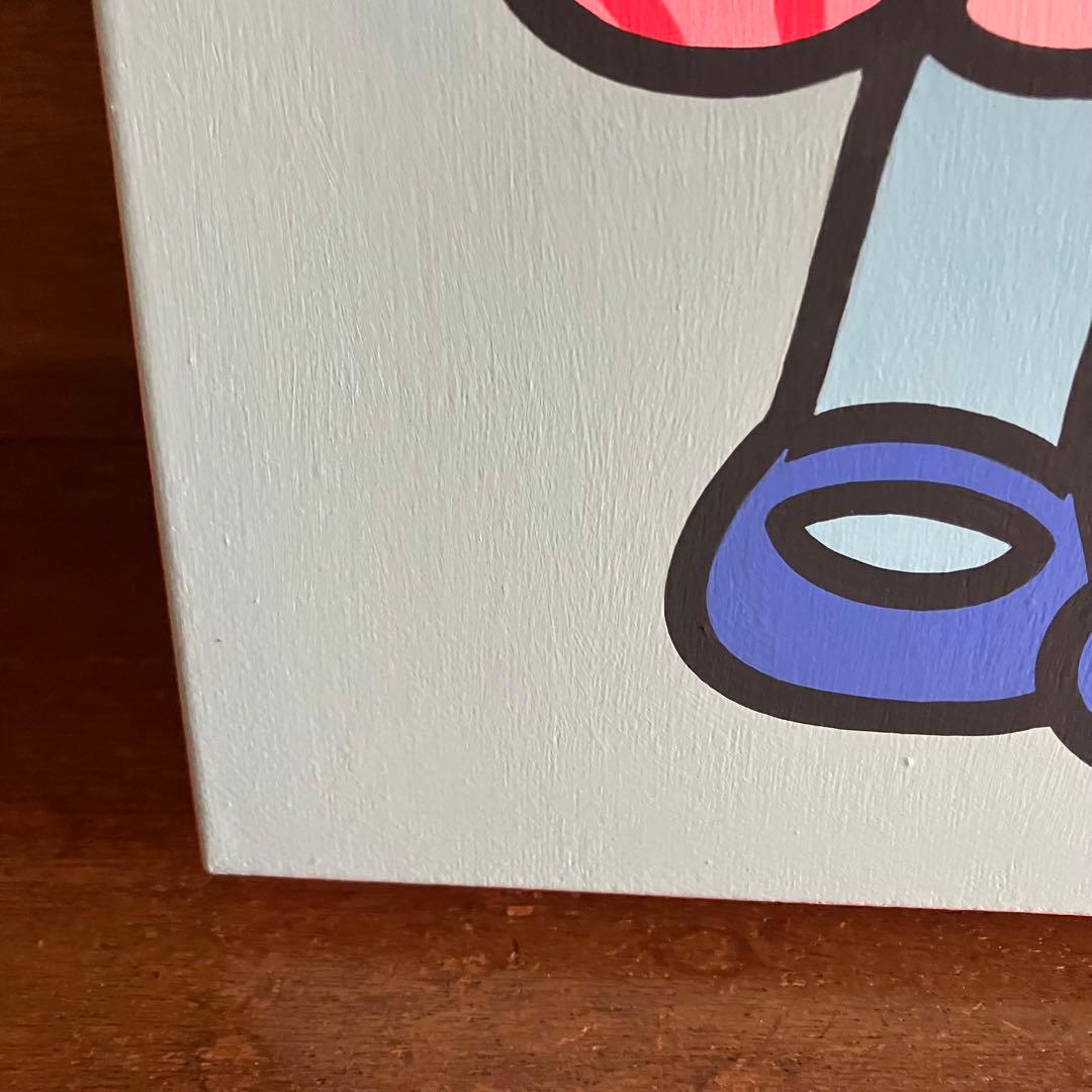 美品　モニョチタポミチ　ぎょうざちゃん食わせろ〜　原画　アクリル　キャンバス