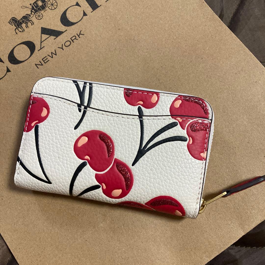 COACH チェリー柄 ケース　コーチ　正規品　さくらんぼ　財布　カード