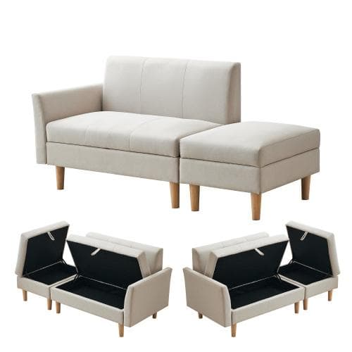 ソファカチン ソファー ソファ ソファーベッド 3P 3人掛けソファ 収納付き