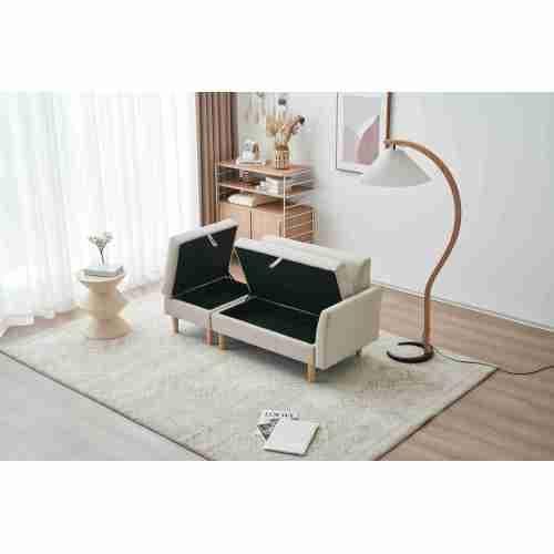 ソファカチン ソファー ソファ ソファーベッド 3P 3人掛けソファ 収納付き