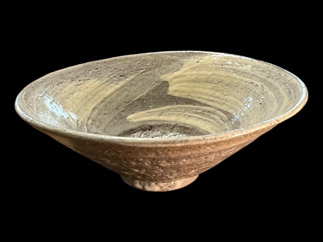 《極美品》茶道具 韓国人間文化財 池順鐸 高麗茶碗 平茶碗 茶碗 共箱 栞付