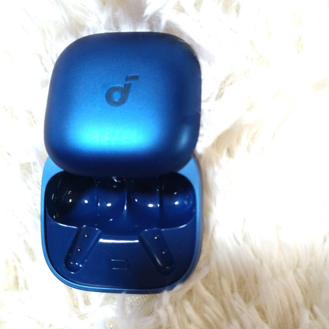 ブルー ワイヤレスイヤホン