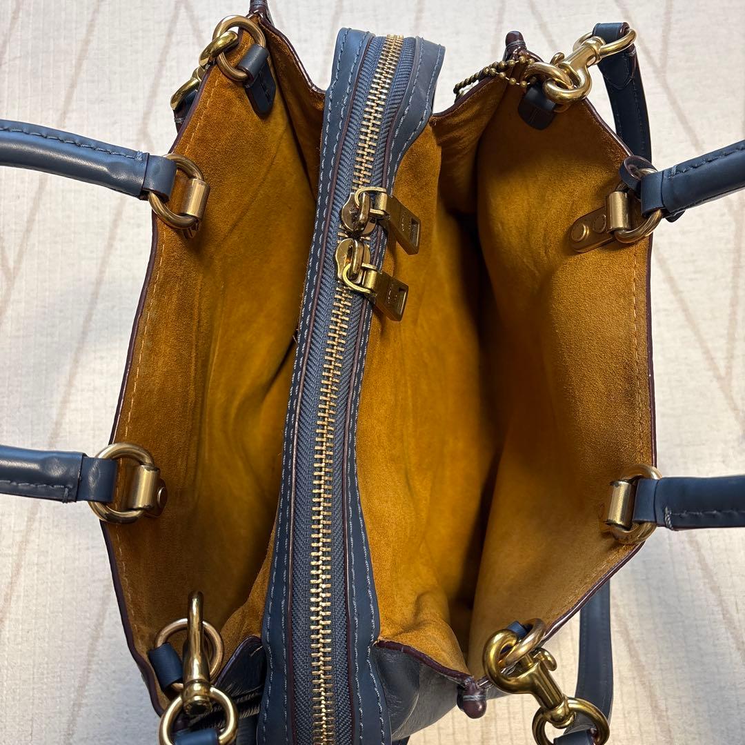 COACH ネイビー ショルダーバッグ