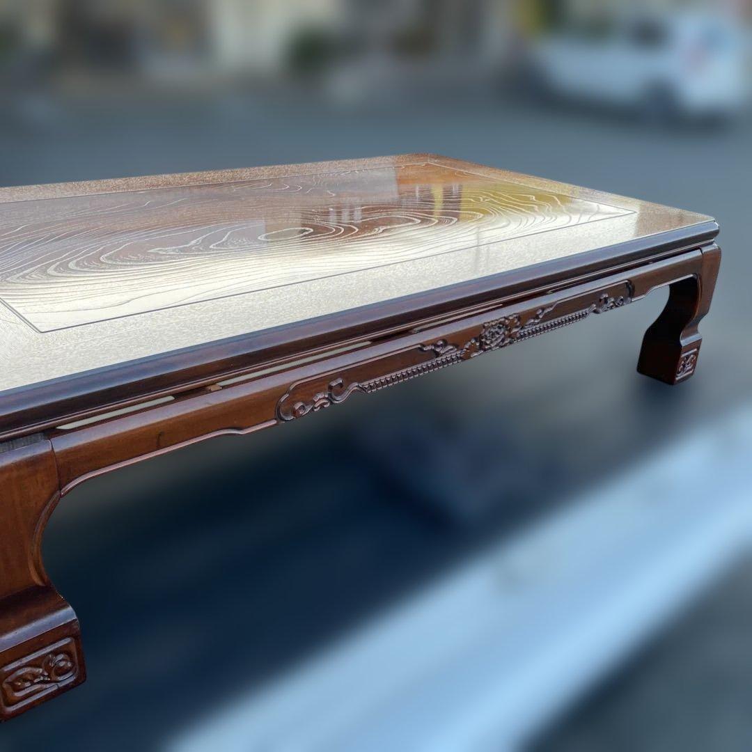 引き取りも歓迎家具調こたつ　長方形　木製こたつテーブル ダークブラウン座卓家具調